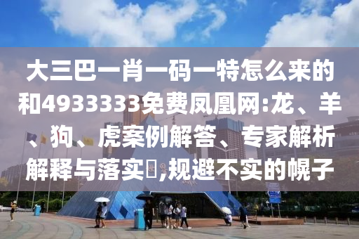 大三巴一肖一碼一特怎么來的和4933333免費鳳凰網:龍、羊、狗、虎案例解答、專家解析解釋與落實?,規避不實的幌子
