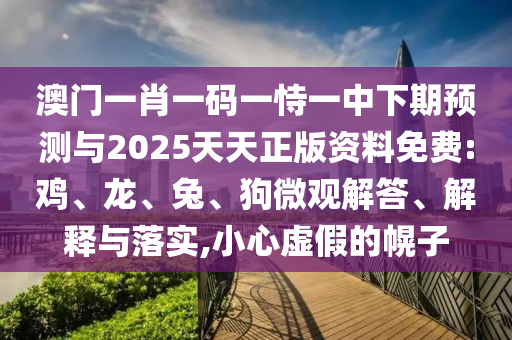澳門一肖一碼一恃一中下期預測與2025天天正版資料免費:雞、龍、兔、狗微觀解答、解釋與落實,小心虛假的幌子